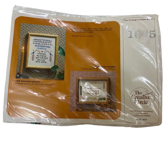 Creative Circle Cross Stitch Kit Welcome Sampler NOS - Picture 2 of 4